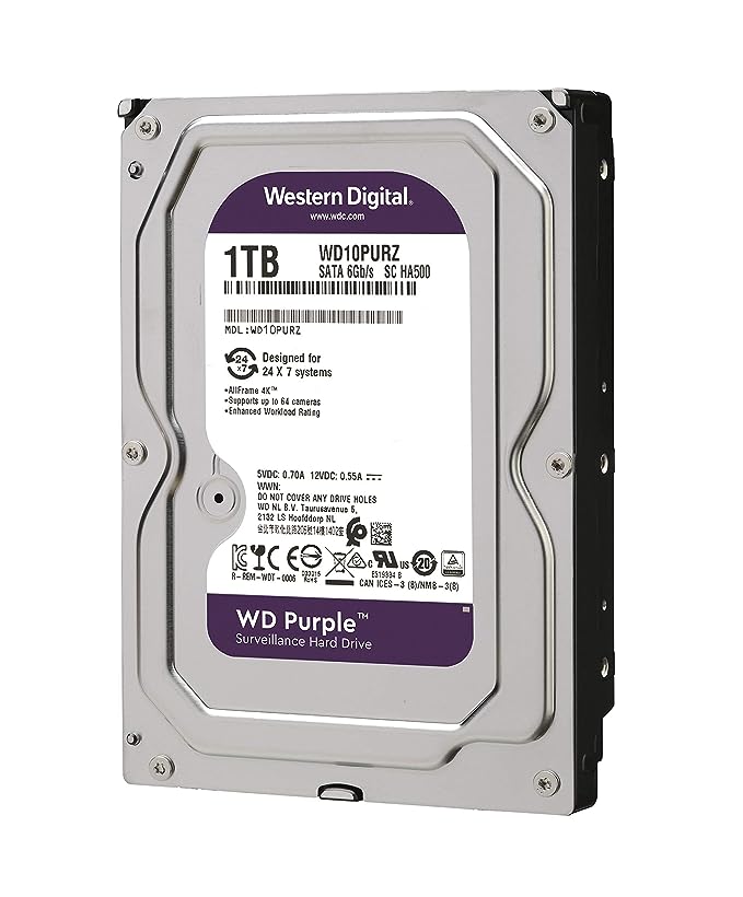 WD 1TB Purple Hikvision HDD (Surveillance) Internal