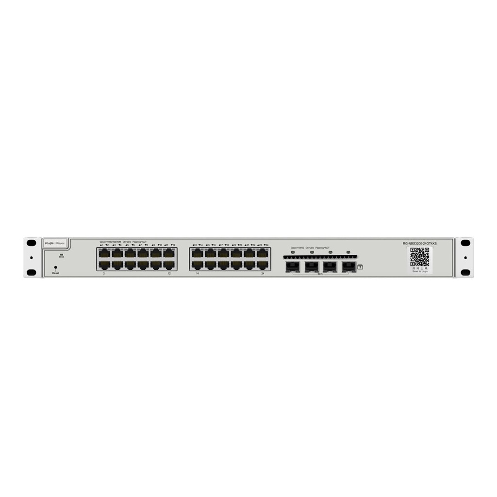 Ruijie Reyee RG-NBS3200-24GT4XS, 24-port Gigabit Layer 2 Managed Switch, 4 * 10G Uplinks