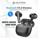 Ultima Boom 141 ANC Earbuds (30 dB) | 45Hrs Playtime | Game Mode (40ms) | IPX5 Water Resistant l Wireless Earbuds