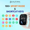 Ultima Nova Pro with 2.04" Amoled Display, Bluetooth Calling Smartwatch, IP68 Waterproof, Always On Display with Zinc Alloy Meta Frame Smart Watch
