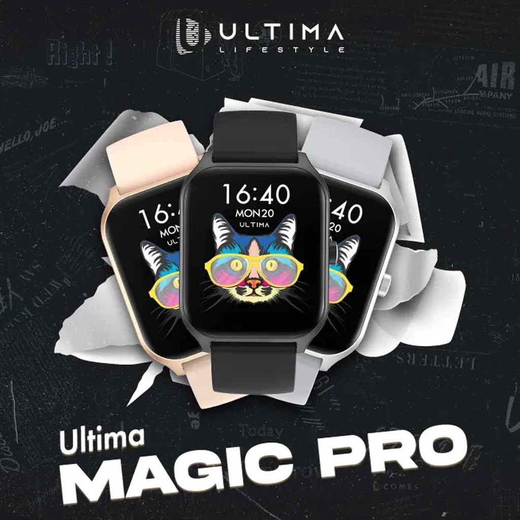 Ultima Watch Magic Pro| 1.96" HD Display| BT Calling Smartwatch| IP68 Waterproof| Zinc Alloy Metal Frame Smart Watch