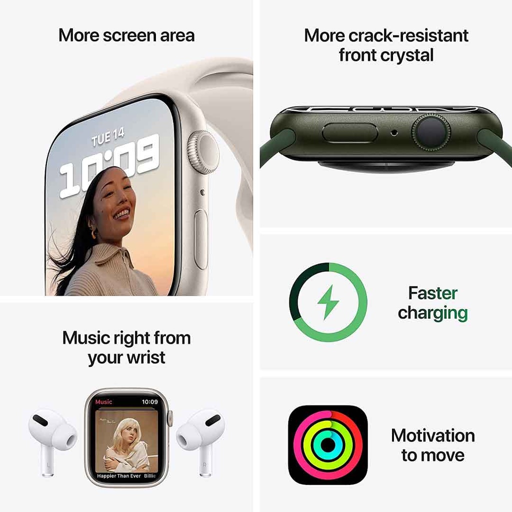 Apple Watch Series 7 (41mm, Green, Aluminum, GPS)