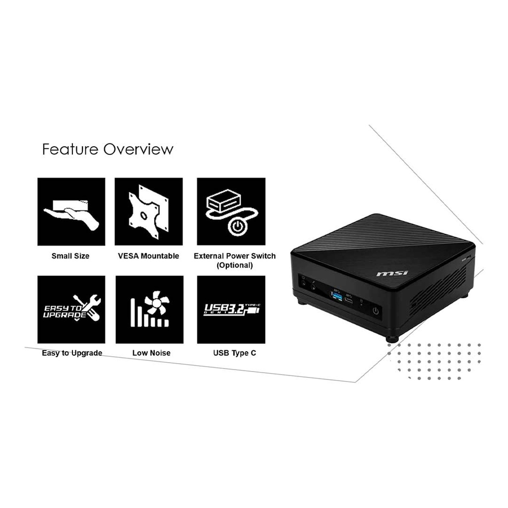 MSI Cubi N MS-BOA1 Intel Celeron 4gb/128gb/Win 11 Desktop