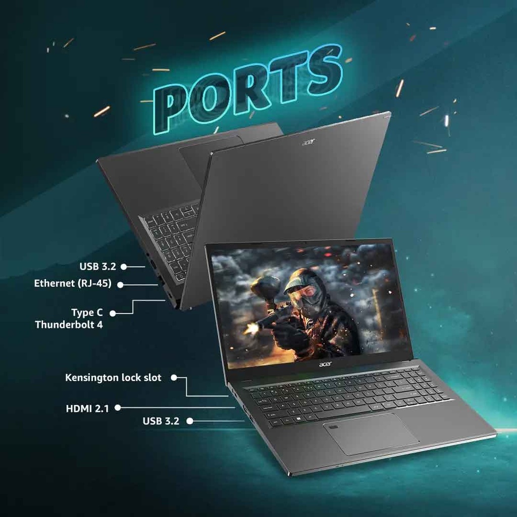 Acer Aspire 5 (A515-58GM-50AQ) i5-1335U/8GB RAM/512GB NVMe SSD/RTX 2050 4GB GDDR6 Graphics/13th Gen/15.6" FHD/Windows 11 Home Notebook