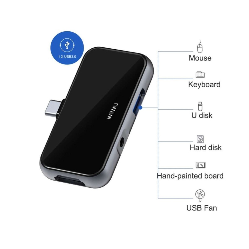 Wiwu Alpha T5 Pro  4 in 1 USB-C Hub