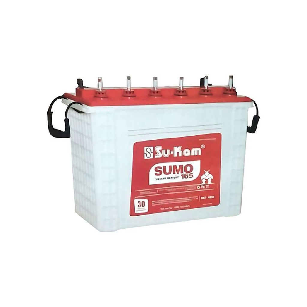 Su-kam Sumo 165AH/12V Tall Tublar Battery(36+24Months)