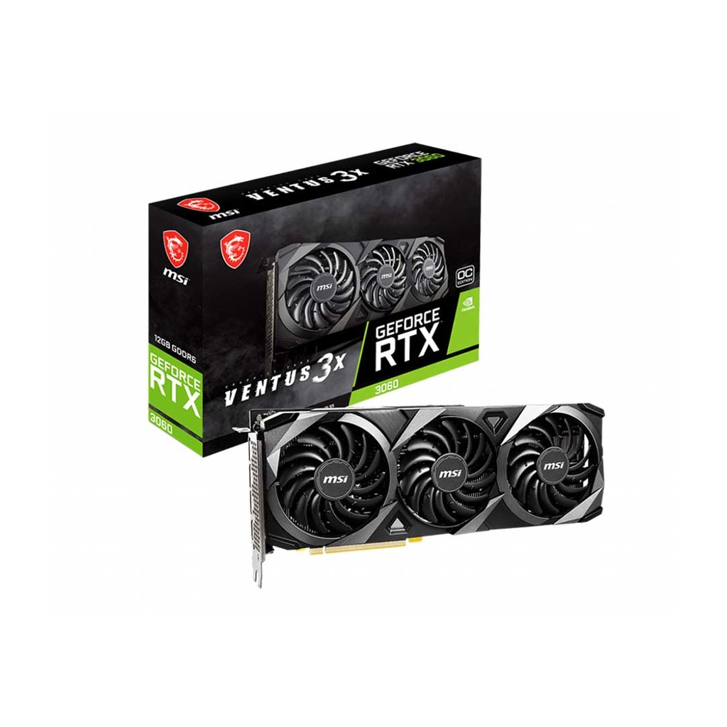 MSI NVIDIA Geforce RTX 3060 VENTUS 3X / 12GB / GDDR6 Graphic Card (Dual Fan)