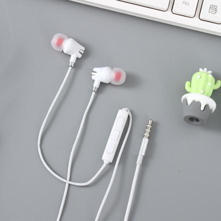 Fashion Wire-Controlled Earphones (White)